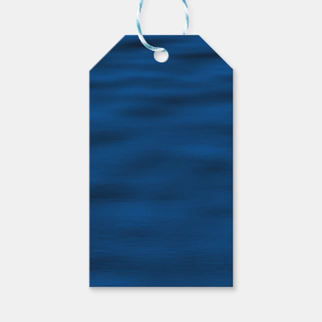 Dunkelblaue Wasserarme Geschenkanhänger (Vorderseite)