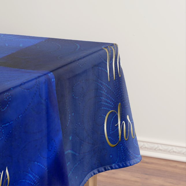 Dunkelblaue Weihnachten Tischdecke (Beispiel)