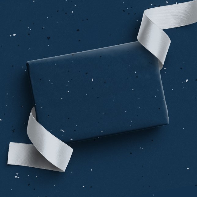 Dunkelblauer Fleck, einfacher Spaßurlaub Geschenkpapier (Von Creator hochgeladen)