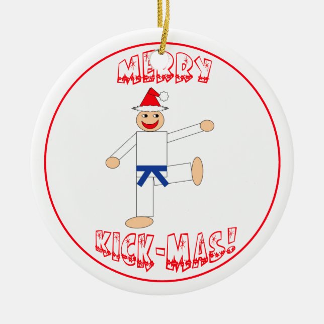 Dunkelblauer Gurt Kampfkunst-fröhlicher TrittMas Keramikornament (Vorne)
