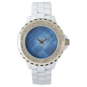 Dunkelblauer Hi-Tech-Hintergrund Armbanduhr