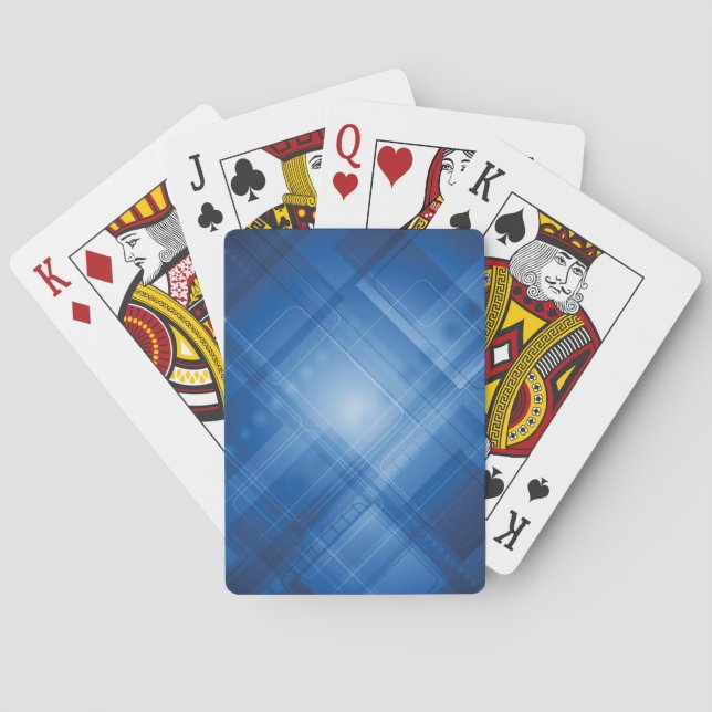 Dunkelblauer Hi-Tech-Hintergrund Spielkarten (Rückseite)