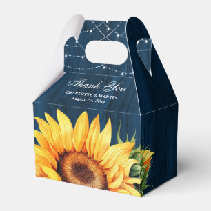 Dunkelblauer Holzblütenblume Geschenkschachtel