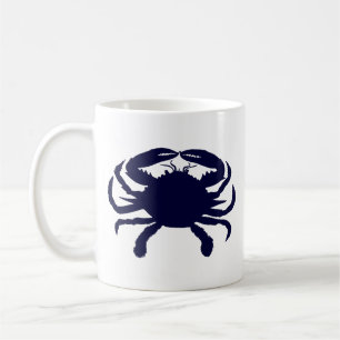 Dunkelblauer Krebs Kaffeetasse