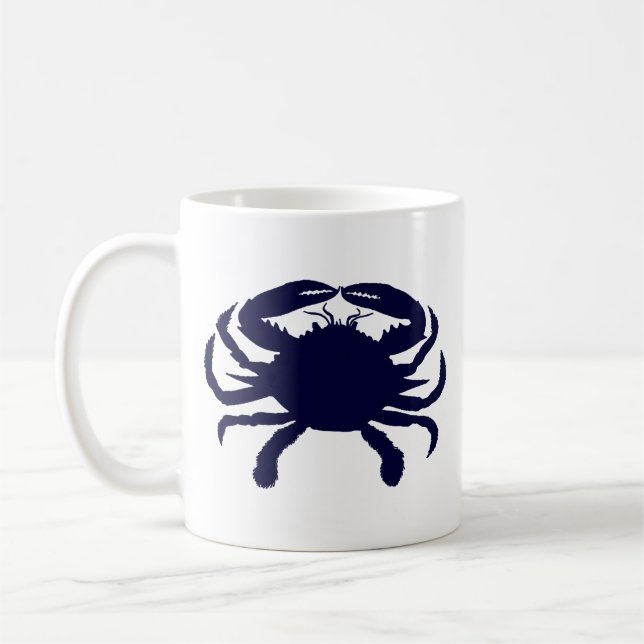 Dunkelblauer Krebs Kaffeetasse (Links)