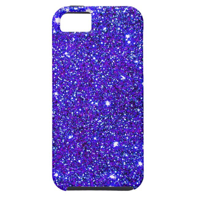Dunkelblauer Schein-Glitzer-Nachthimmel Starfield Case-Mate iPhone Hülle (Rückseite)