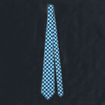 Dunkelblauer und hellblauer Karo geprüft Krawatte<br><div class="desc">Moderne,  trendige Schachhalsbinde in marineblau und hellpastellblau Karos.</div>