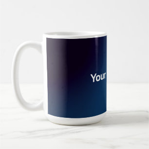 Dunkelblaues Abstraktes Muster Füge Text hinzu Kaffeetasse