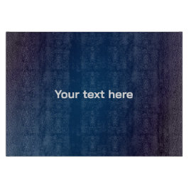 Dunkelblaues Abstraktes Muster | Füge Text hinzu Schneidebrett