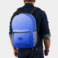Dunkelblaues geometrisches Maschenmuster Monogram