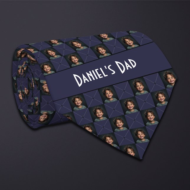 Dunkelblaues kariertes Foto Krawatte (Von Creator hochgeladen)