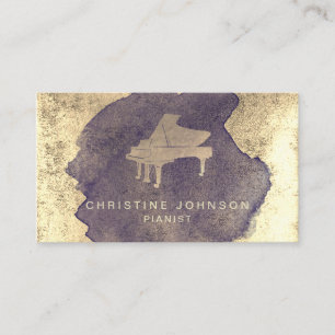 dunkelblaues Logo für das Piano Visitenkarte