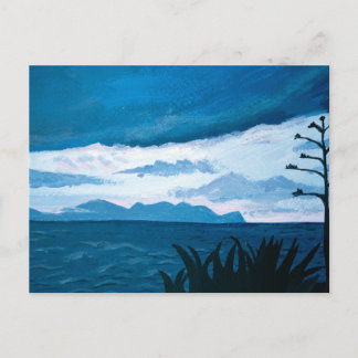 Dunkelblaues Meer nach Sonnenuntergang | Mittelmee Postkarte
