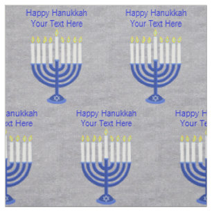 Dunkelblaues Menorah Imitat-silbernes Handwerk Stoff