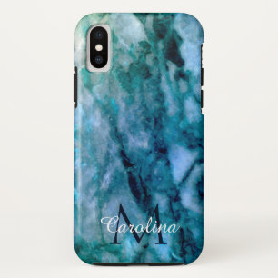 Dunkelblaues personalisiertes Marmorierungmit Case-Mate iPhone Hülle