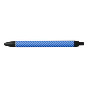 Dunkelblaues und helleres blaue Streifen-Muster Kugelschreiber
