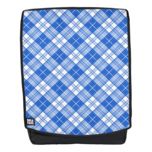 Dunkelblaues weißes Tartan Muster yxm0uat9 diagona Rucksack