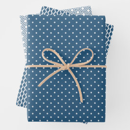 Dunkelblaues Wrapping Paper Set Geschenkpapier Set