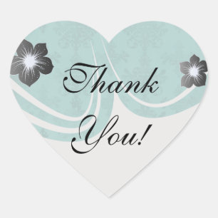 dunkelblaugrüner Staudamm Herz-Aufkleber