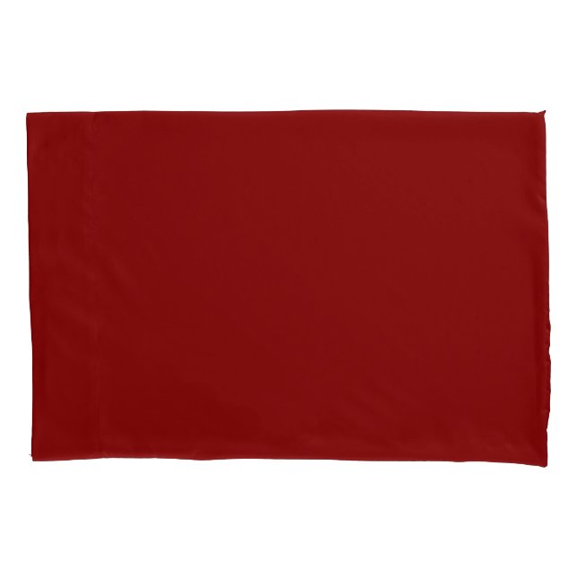 Dunkelblut in fester Farbe rot Kissenbezug (Vorderseite-Links)
