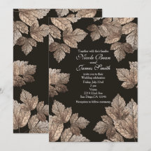 Dunkelbraun & Bronze Blätter Rustikale Herbsteinla