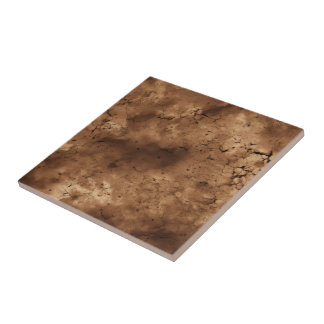 dunkelbraune 3D-Keramik Fliese