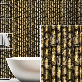 Dunkelbraune Bamboo-Mauerzaun Tapete