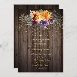 Dunkelbraune Barnboard String Lights Sonnenblumen