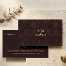 Dunkelbraune Florale Gold-Logo-Hautpflege-Visitenk