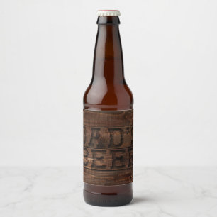 Dunkelbraune Holzschnitzel Vaters Bier Bierflaschenetikett