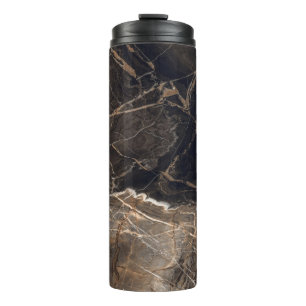 Dunkelbraune Marmorvene Thermosbecher