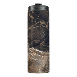 Dunkelbraune Marmorvene Thermosbecher