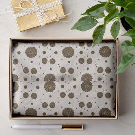 Dunkelbraune Mikroflorale Beige Seidenpapier