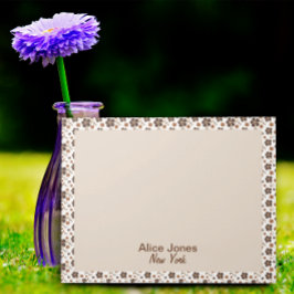 Dunkelbraune Muster braune natürliche Blume Notizblock