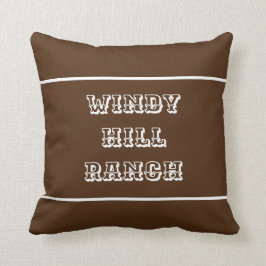 Dunkelbraune Personalisierte Farm oder Ranch-Kisse Kissen