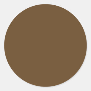 Dunkelbraune Solid-Farbe Runder Aufkleber