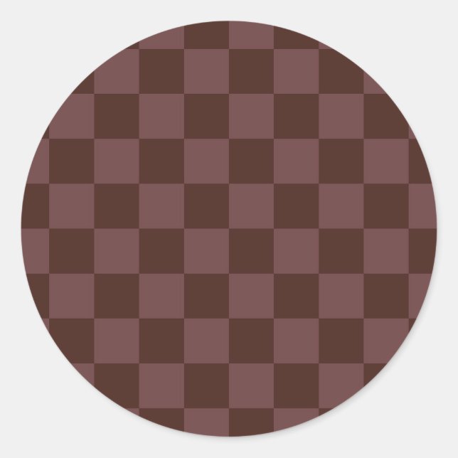 Dunkelbraune Tafel Runder Aufkleber (Vorderseite)