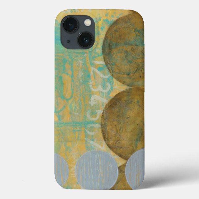 Dunkelbraune und graue Kreise mit Zahlen Case-Mate iPhone Hülle (Rückseite)