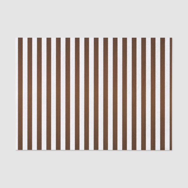 Dunkelbraune und weiße Streifen Seidenpapier (Vorderseite)