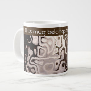 Dunkelbrauner grauer Snakeskineffekt Jumbo-Tasse