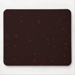 Dunkelburgunderrotes romantisches Herz Muster Mousepad