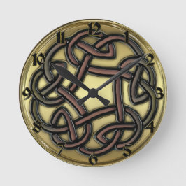 Dunkeleisen-keltische Knot-Rundwand-Uhr Runde Wanduhr