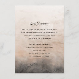 Dunkelfarben-Hochzeitstich Begleitkarte