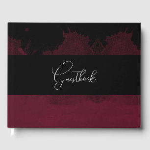 Dunkelfarbene gotische Hintergrundhochzeit Gästebuch