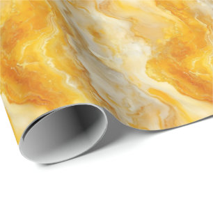 Dunkelgelb und Hellgelb Marmor Geschenkpapier