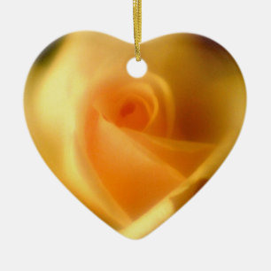 Dunkelgelbe Rosen-Verzierung Keramikornament