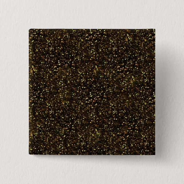 Dunkelgelber Glitzer Button (Vorderseite)