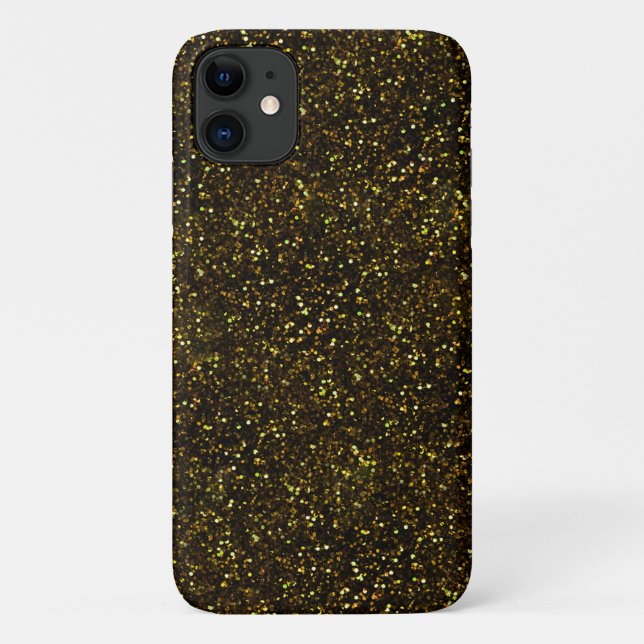 Dunkelgelber Glitzer Case-Mate iPhone Hülle (Rückseite)