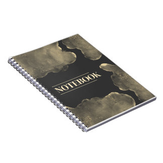Dunkelgelbes elegantes modernes Notizbuch  Notizblock