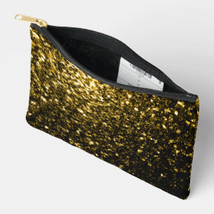 Dunkelgoldener falscher Glitter funkelt Zubehörtasche